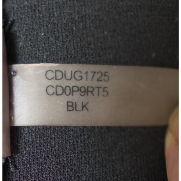 Calvin Klein Sheath Dress Sz 12 Black Leather Panel Edgy Sleeveless Needs Repair - Picture 4 of 13